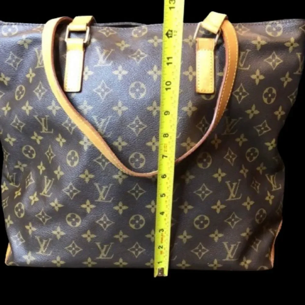 LOUIS VUITTON CABAS MEZZO Monogram Top Zip Laptop Work Travel Shoulder Bag